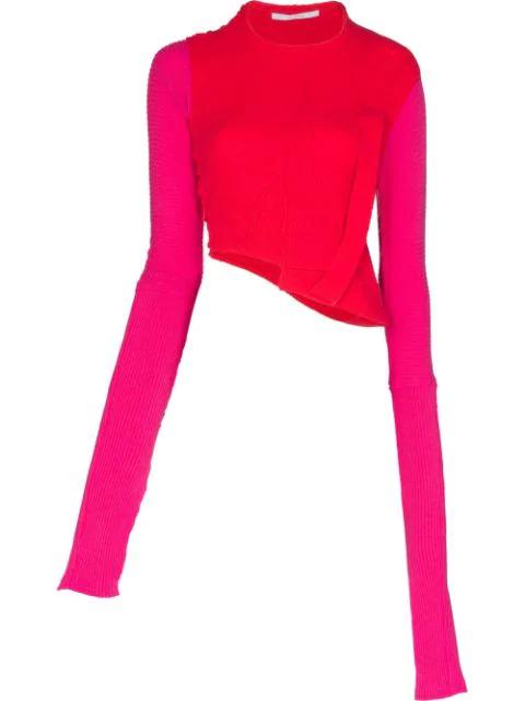 asymmetric ribbed-knit jumper by TALIA BYRE