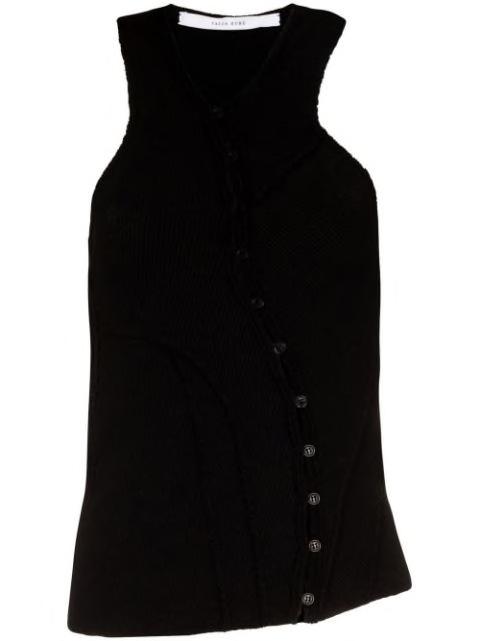 button-up asymmetric vest by TALIA BYRE