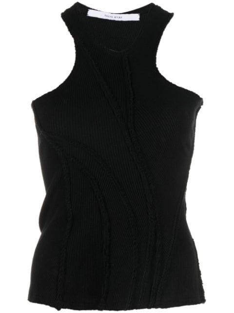 rib-knit halterneck tank top by TALIA BYRE