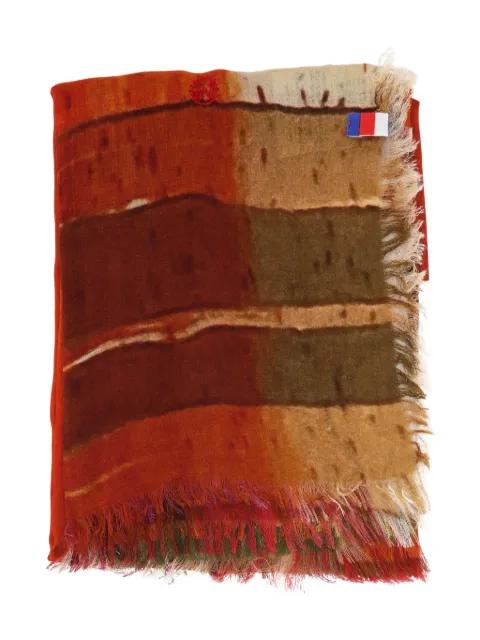 Arlatan fringed striped scarf by TALKING WALLS