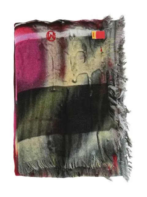 Ela Chromas fringed scarf by TALKING WALLS