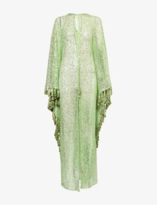 Absolutely OOO Sequin-Embellished Woven Kaftan by TALLER MARMO
