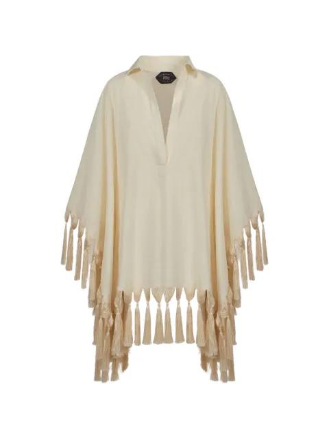 Aguas Blancas tassel-trimmed kaftan by TALLER MARMO