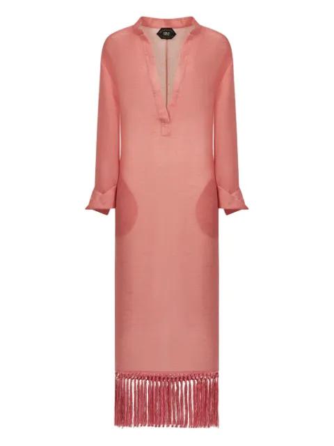 Bahamas fringe-hem maxi dress by TALLER MARMO