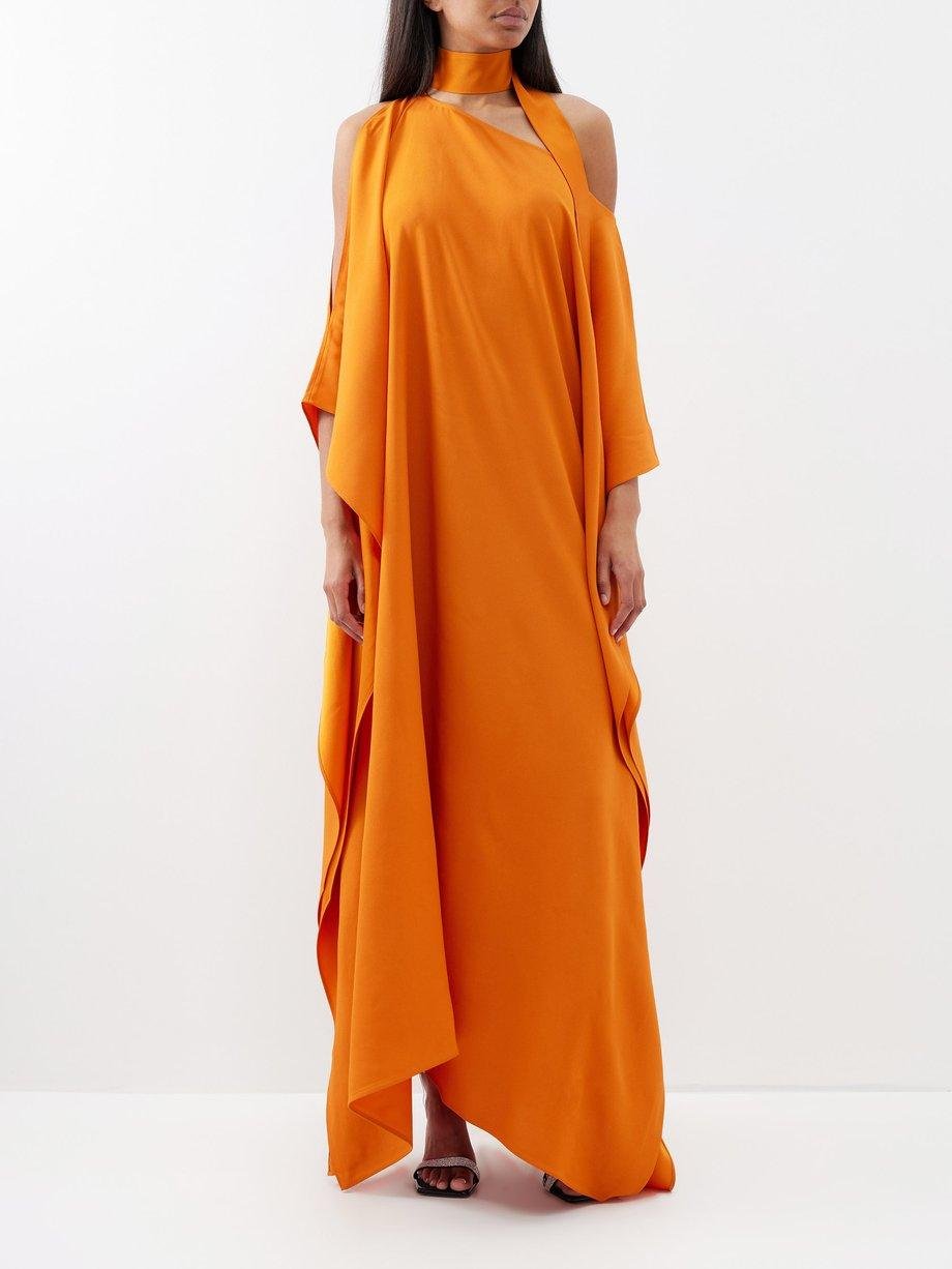 Barths one-shoulder crepe gown by TALLER MARMO
