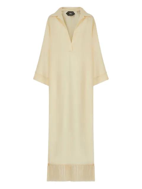 Bordighera fringe-trimmed maxi dress by TALLER MARMO