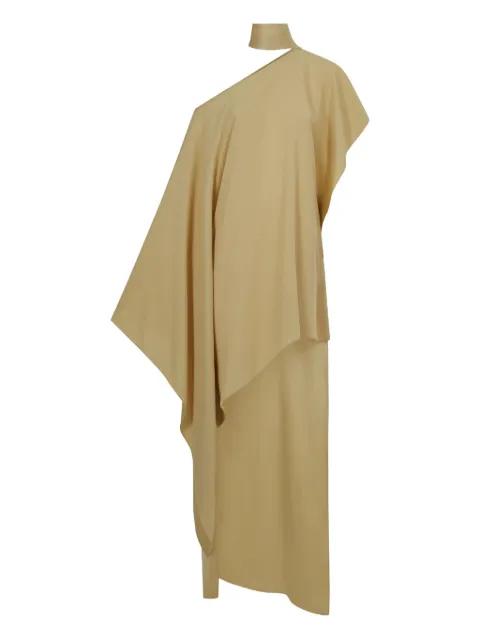 California kaftan one-shoulder dress by TALLER MARMO