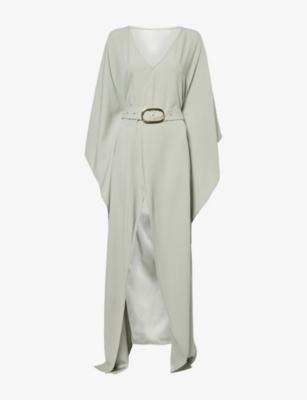 Cassandra Belted Woven Maxi Dress by TALLER MARMO