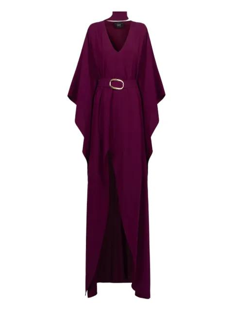 Cassandra belted  V-neck dress by TALLER MARMO