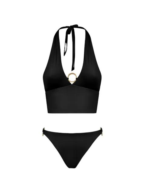 Crocodile ring-detail bikini by TALLER MARMO