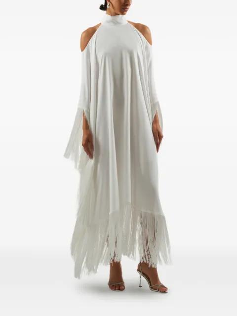 Divina fringe-trimmed kaftan dress by TALLER MARMO