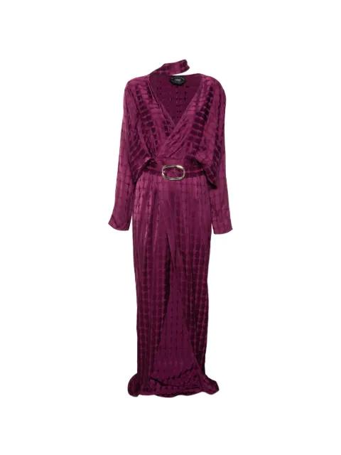 Dunaway belted printed dress by TALLER MARMO