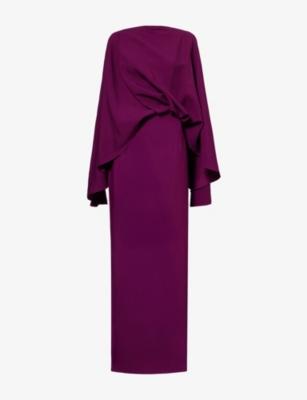 Eolia Flared-Sleeves Woven Maxi Dress by TALLER MARMO