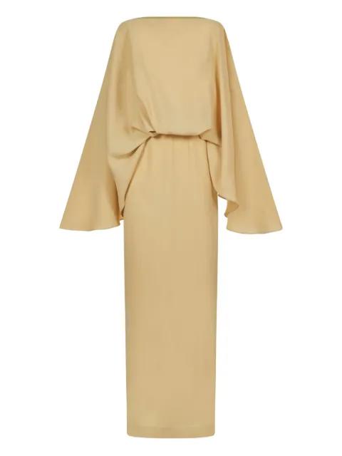 Eolia draped-sleeve maxi dress by TALLER MARMO