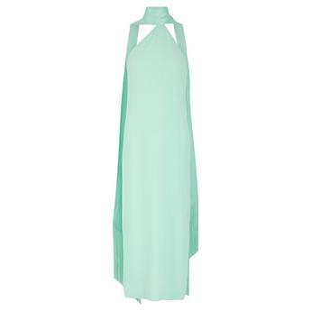 LD FRINGED KEMPNER AQUA DRES by TALLER MARMO