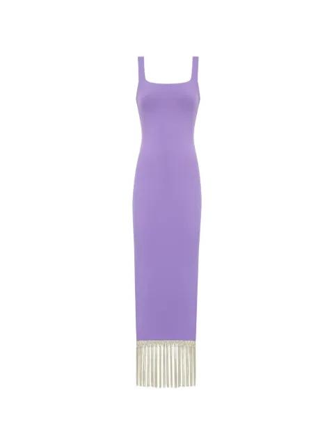 Lido fringe-detail midi dress by TALLER MARMO