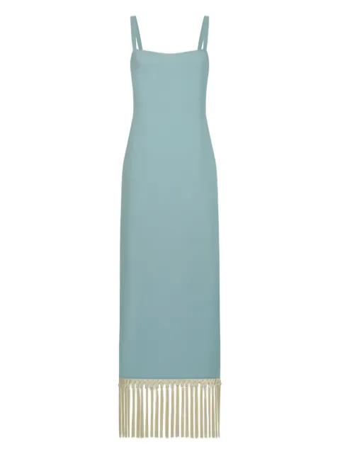 Palermo fringe-detail midi dress by TALLER MARMO