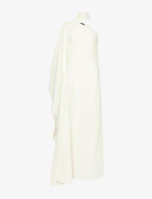 Paloma Asymmetric Linen Maxi Dress by TALLER MARMO
