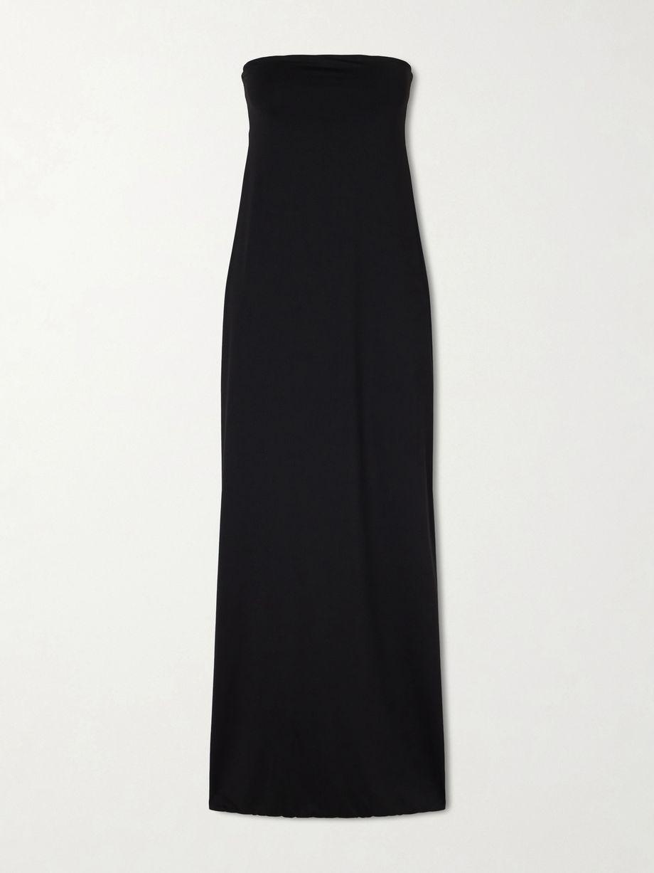 Penelope strapless stretch-jersey coverup by TALLER MARMO