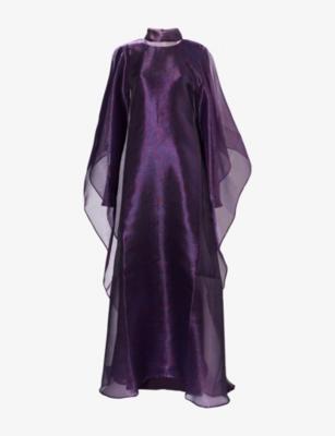 Suratt Paisley-Pattern Organza Kaftan Dress by TALLER MARMO Suratt Paisley-Pattern Organza Kaftan Dress by TALLER MARMO
