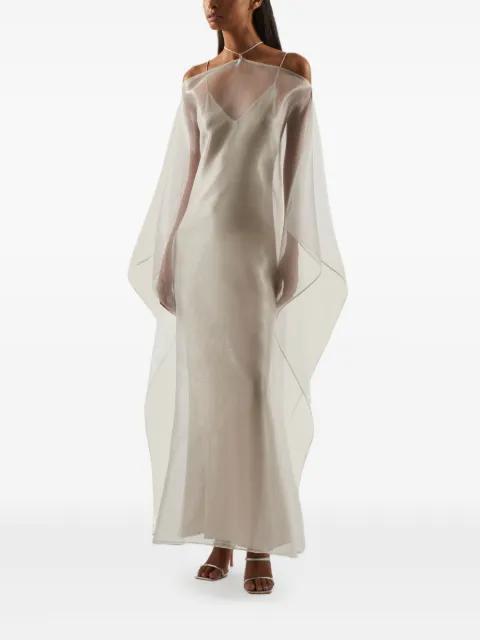 Sza Sza organza-overlay slip dress by TALLER MARMO