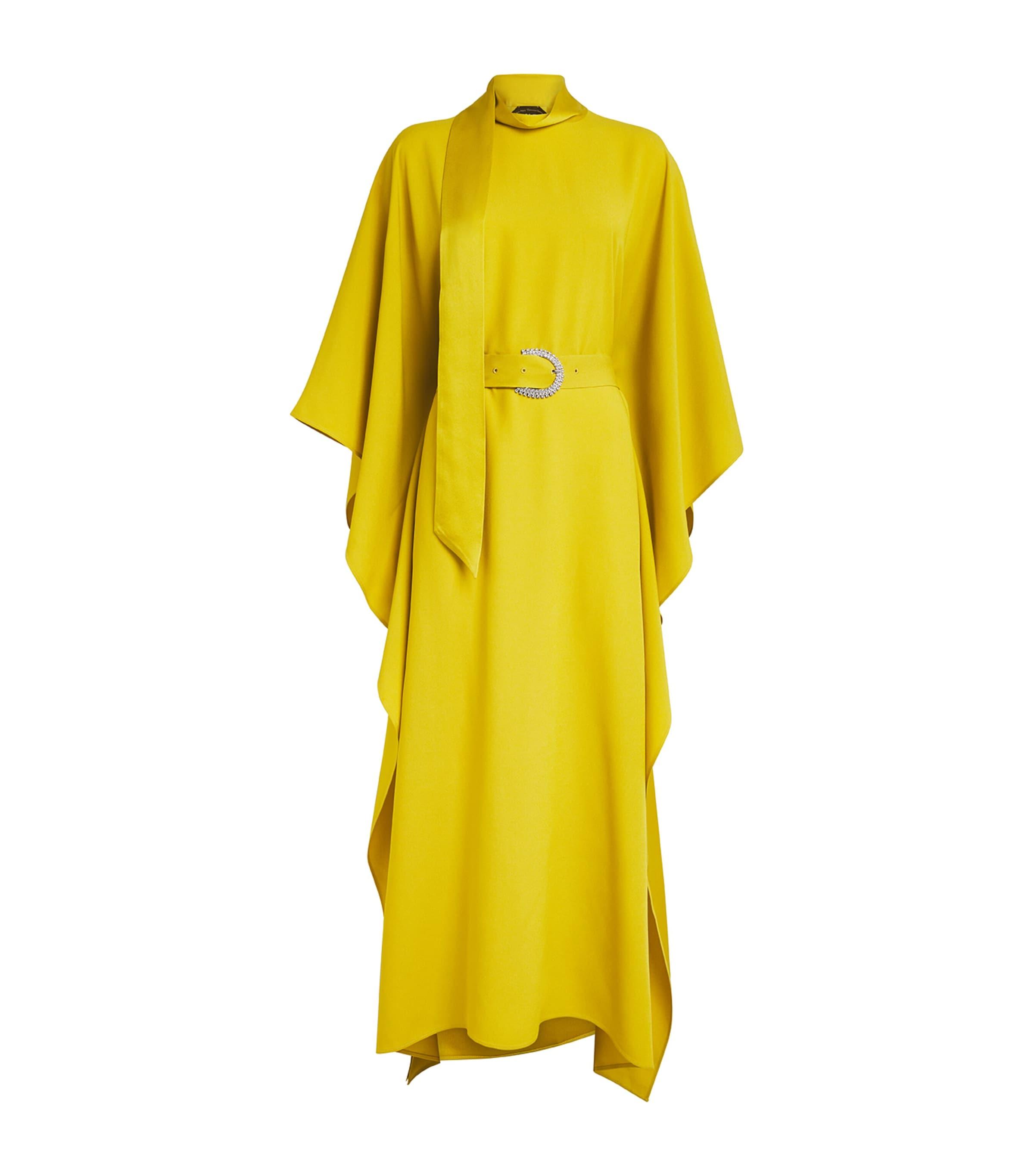 Taller Marmo Crepe Belted La Luna Kaftan by TALLER MARMO
