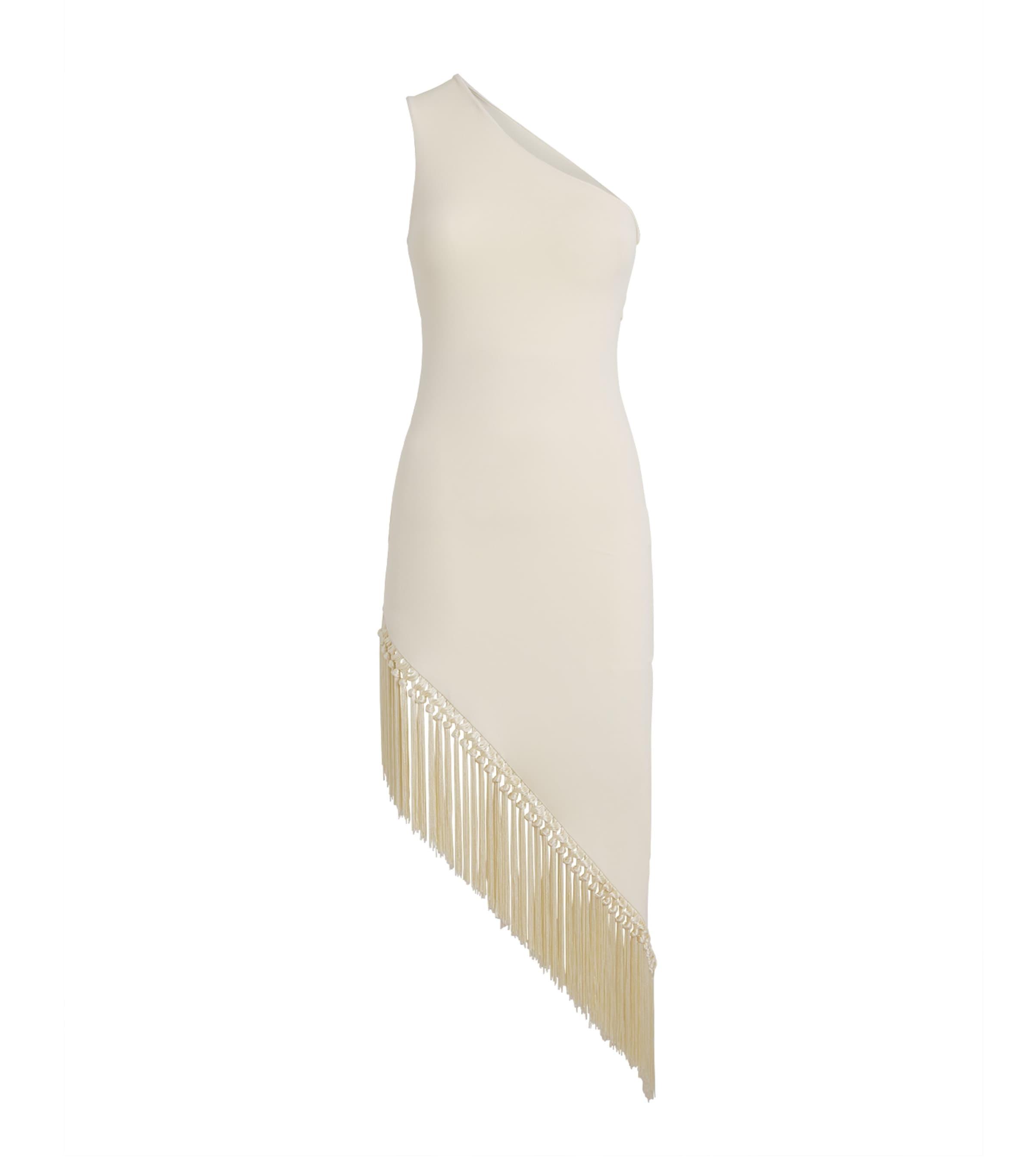 Taller Marmo Fringed Yacare Mini Dress by TALLER MARMO