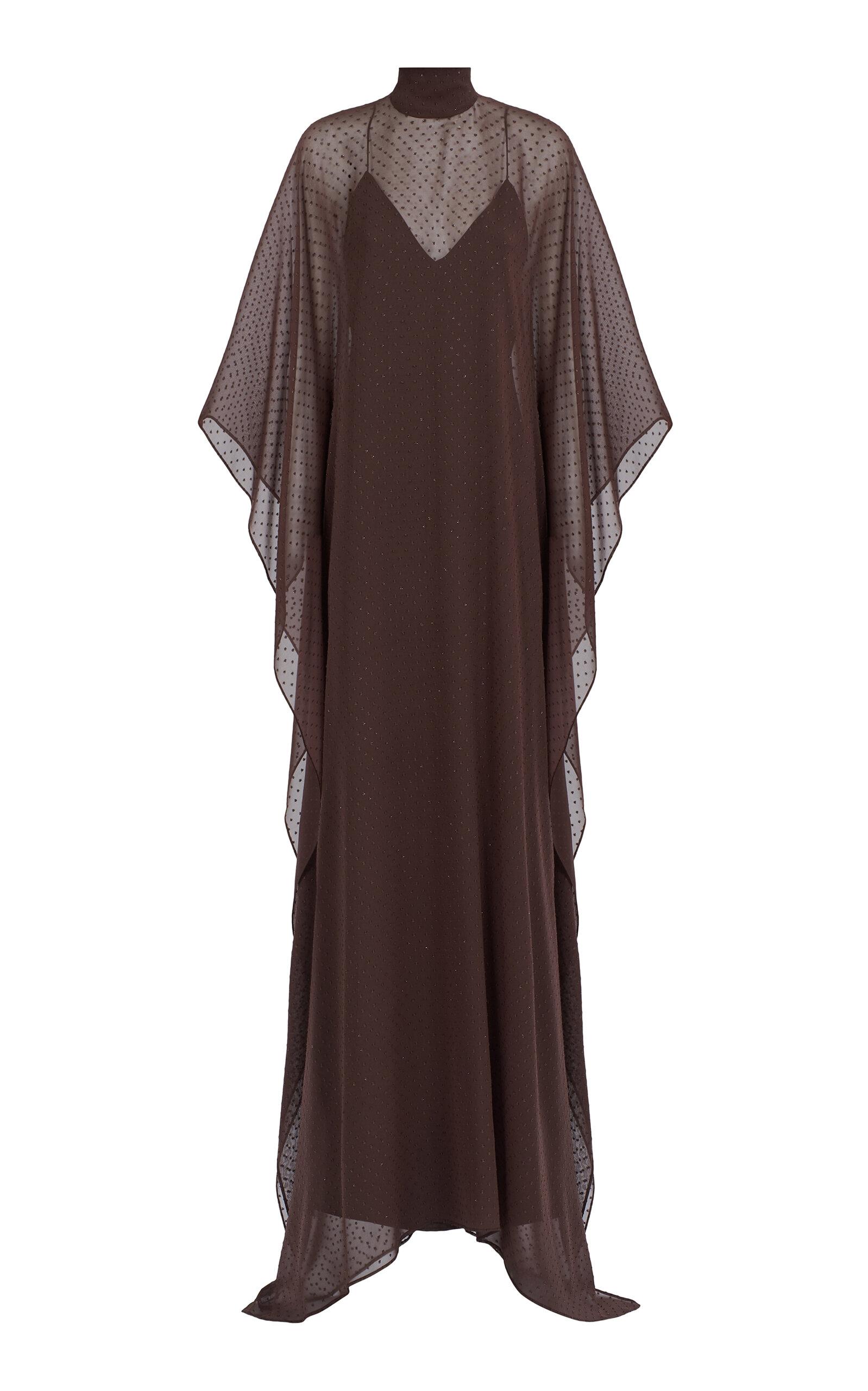 Taller Marmo Muscat Metallic Chiffon Caftan Dress - Moda Operandi by TALLER MARMO