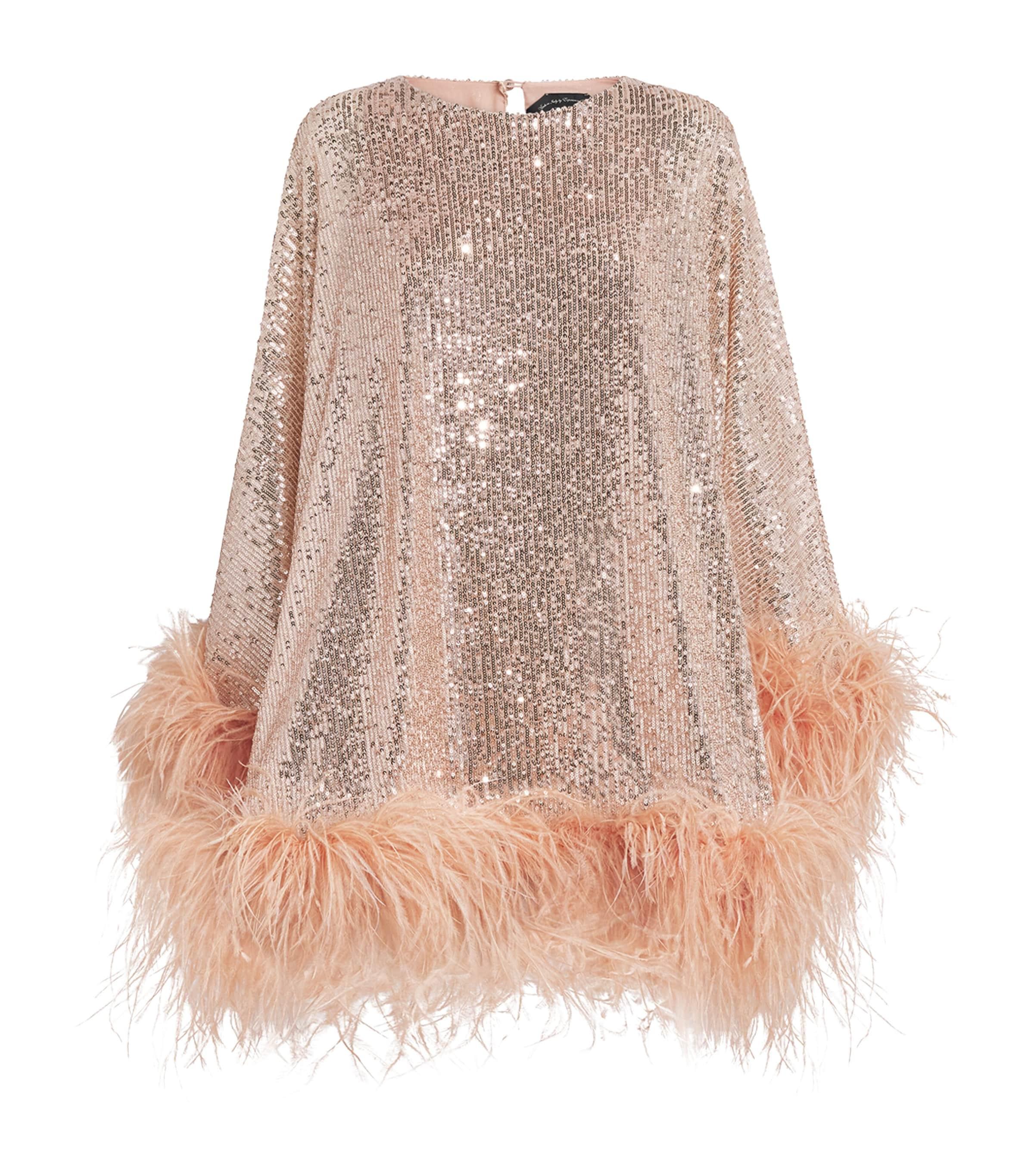 Taller Marmo Sequinned Vegas Disco Kaftan Mini Dress by TALLER MARMO