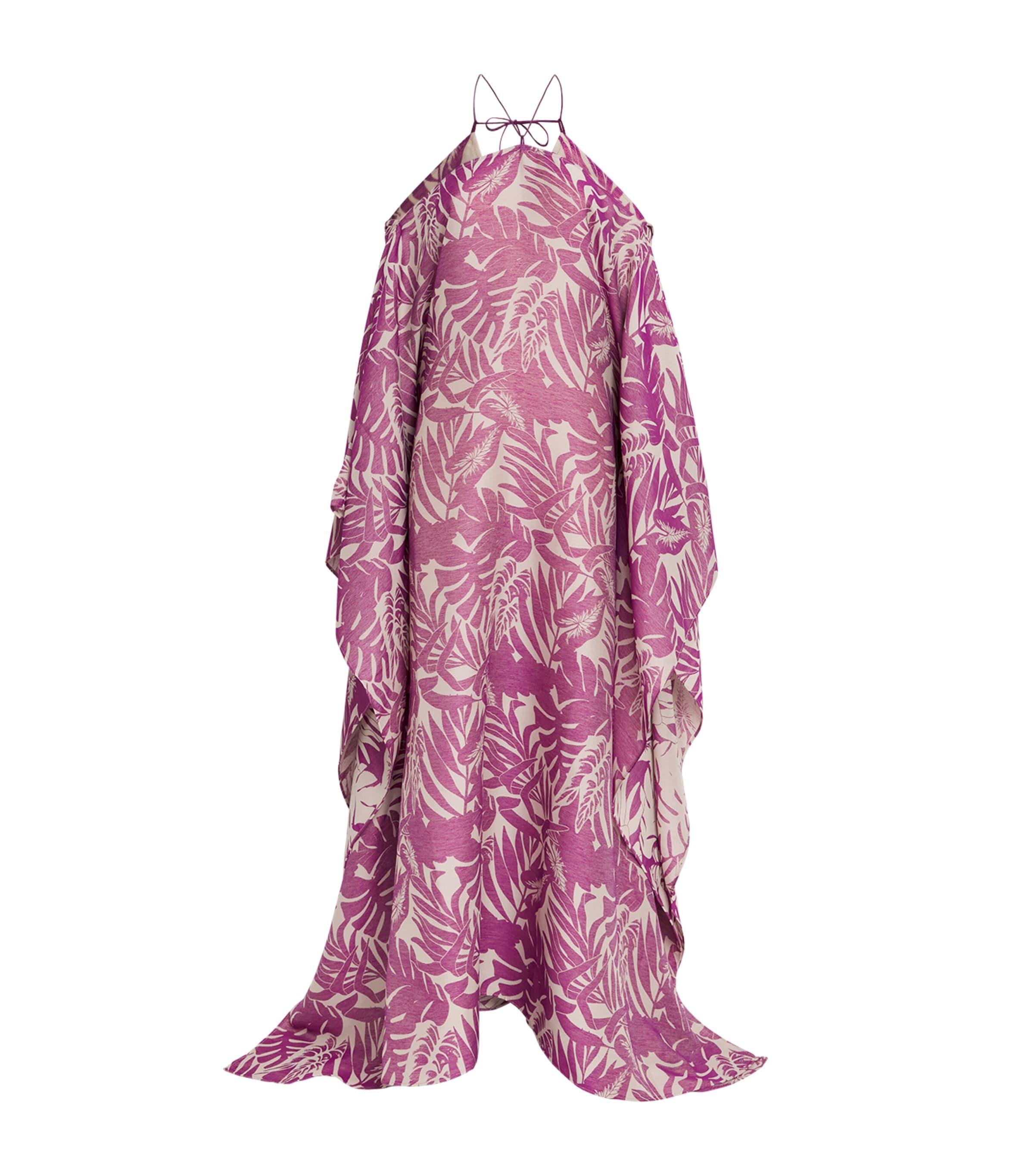 Taller Marmo Woven Tropical Print Kaftan Dress by TALLER MARMO