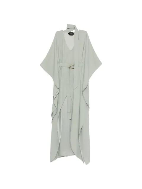 belted tie-detail maxi dress by TALLER MARMO