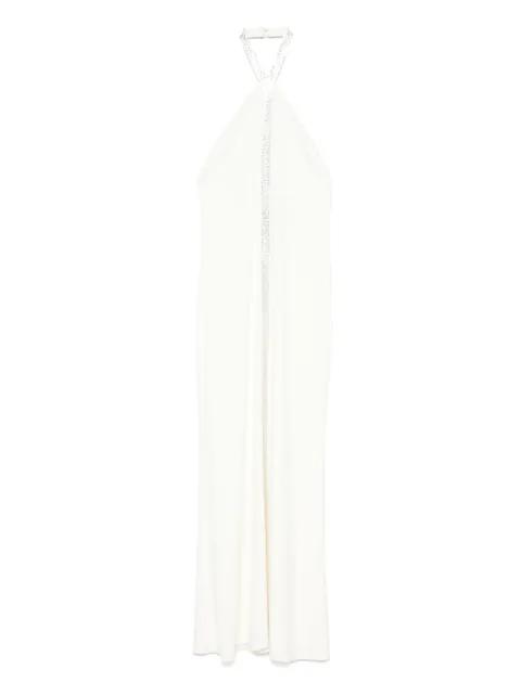 halter-neck embellished-panel maxi dress by TALLER MARMO