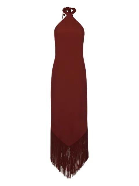 halter-neck fringe dress by TALLER MARMO