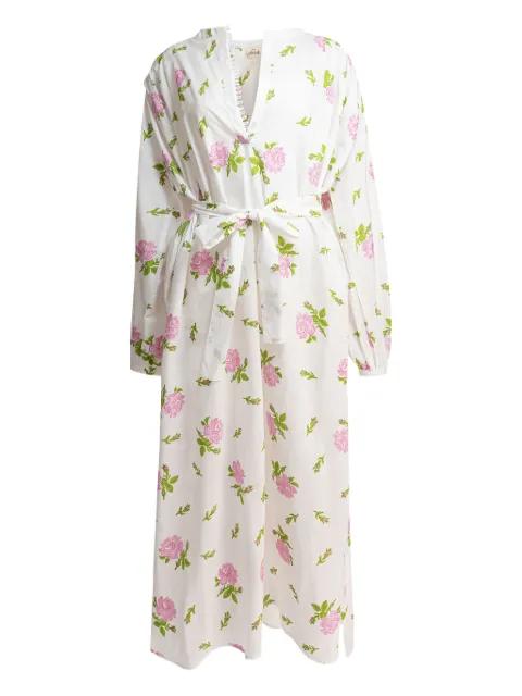 rose-print belted dress by TALLULAH RESORTWEAR
