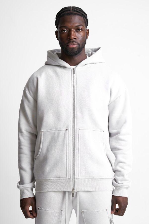 Carpenter 400GSM Zip Up Hoodie by TANAKI