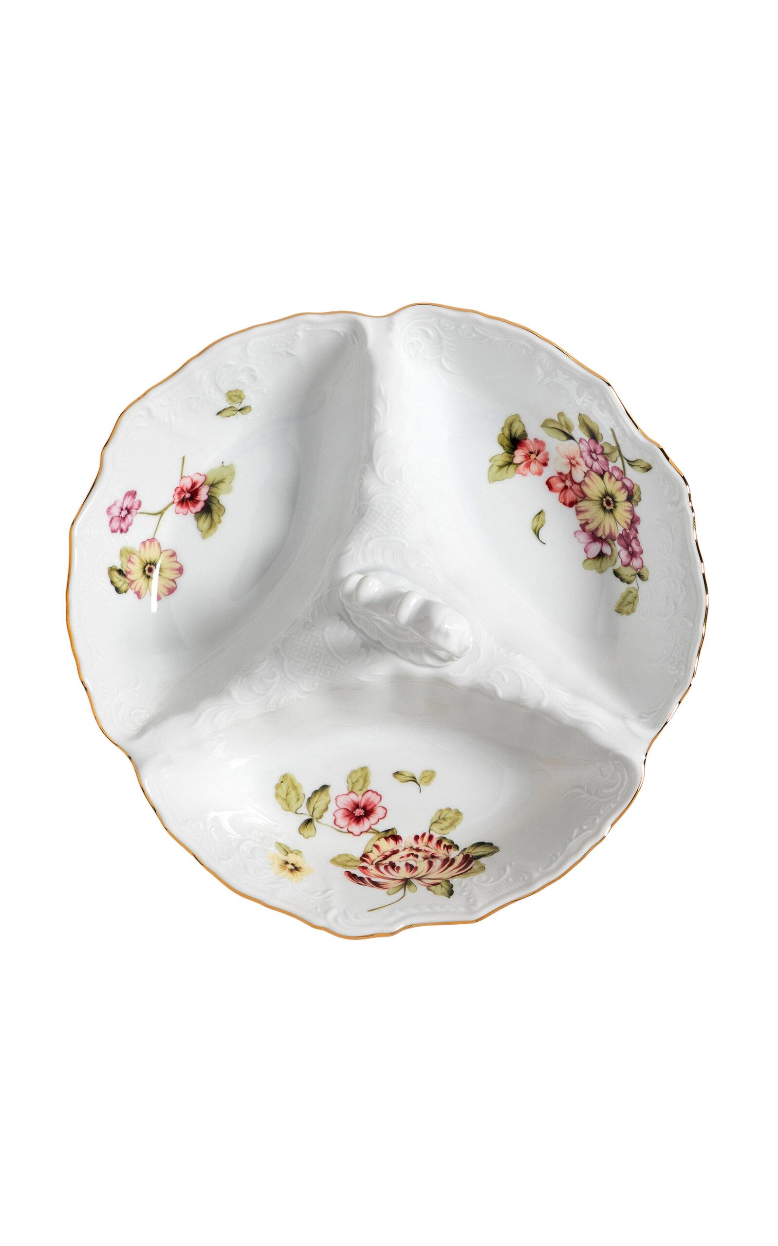 Tania Bulhoes - Glass Triple Section Server - Pink - Moda Operandi by TANIA BULHOES