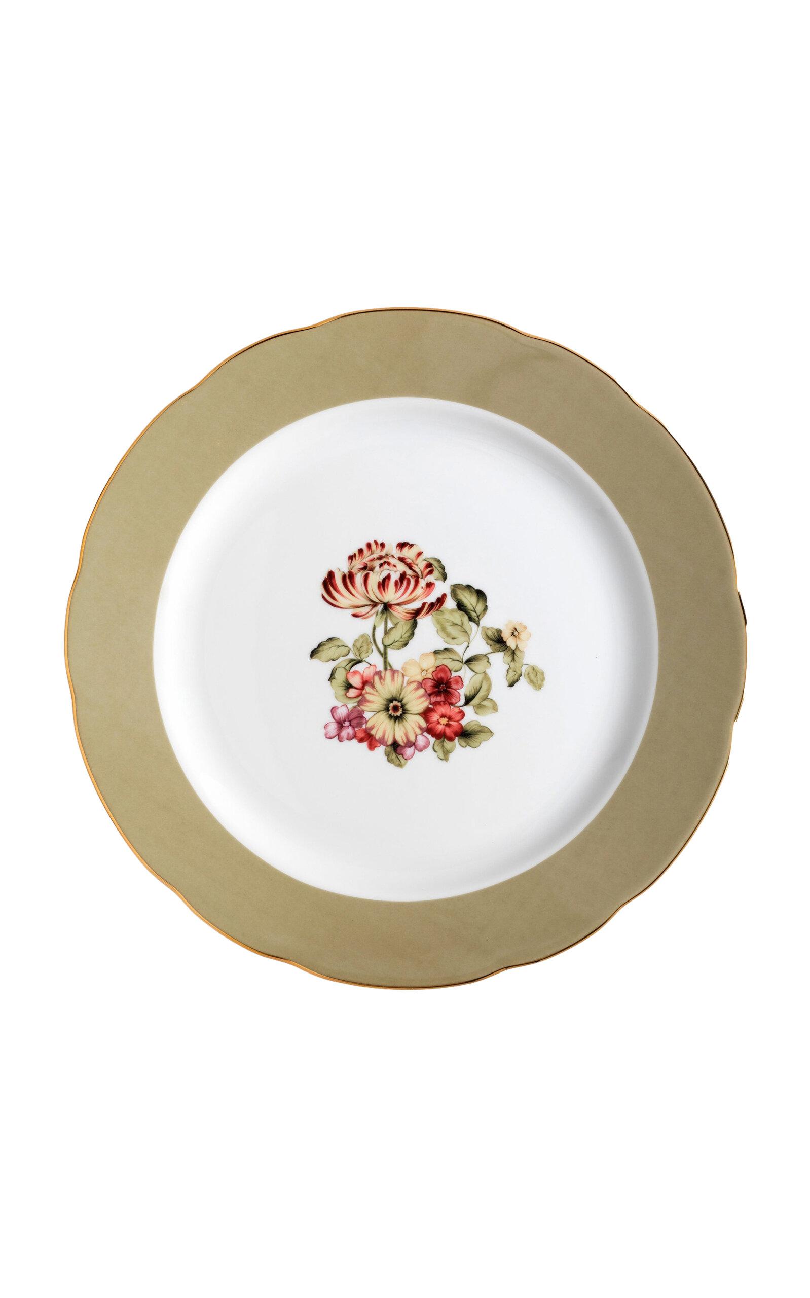 Tania Bulhoes - Porcelain Charger - Silver - Moda Operandi by TANIA BULHOES