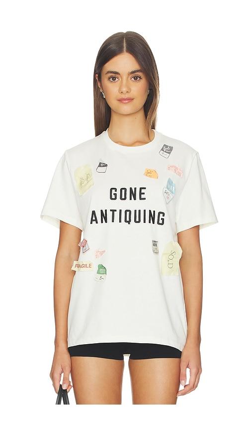 Tanner Fletcher Gone Antiquing Applique Tee in Ivory in Ivory by TANNER FLETCHER