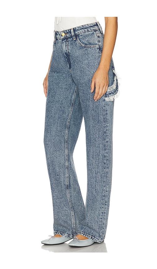 Tanner Fletcher Sid Lace Loop Jean in Denim-Light by TANNER FLETCHER