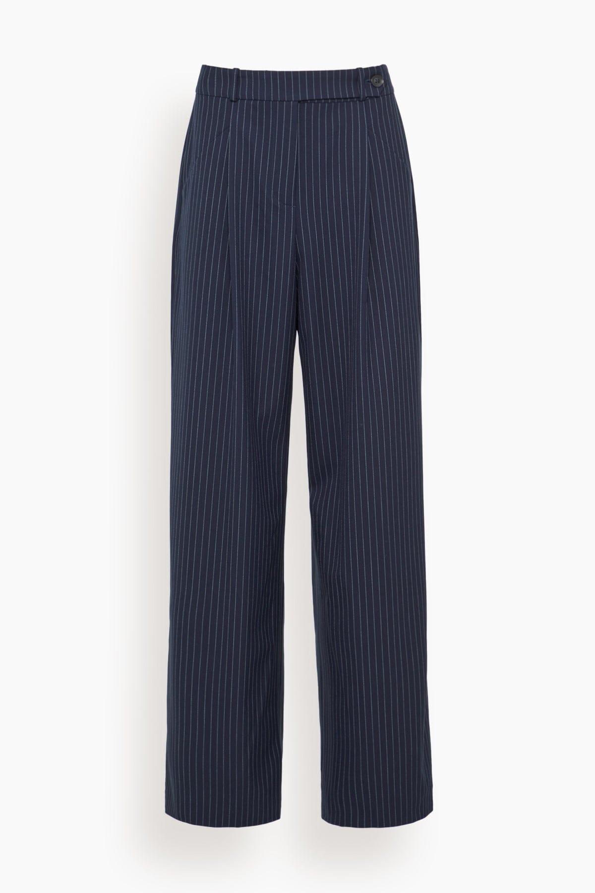 Adler Pant in Classic Navy by TANYA TAYLOR