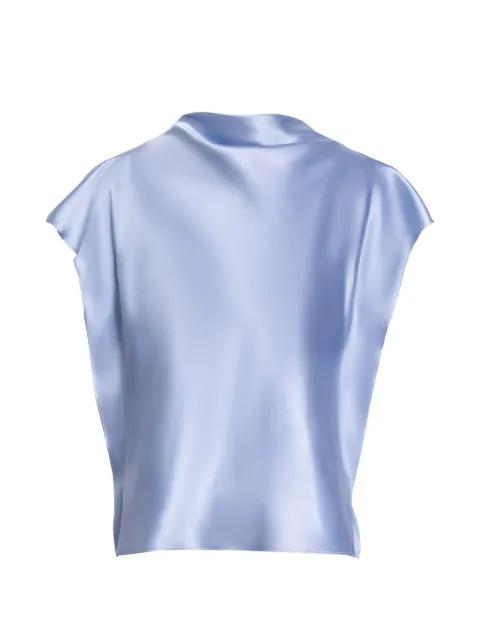 Adrien draped-neck blouse by TANYA TAYLOR