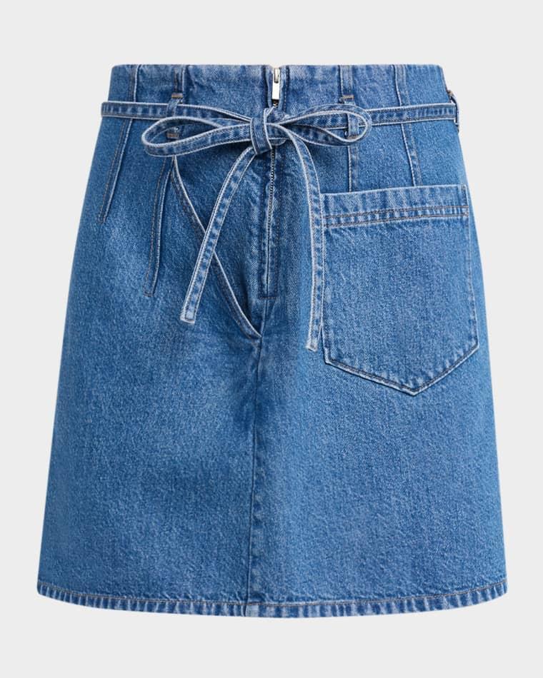 Annika Denim Mini Skirt by TANYA TAYLOR