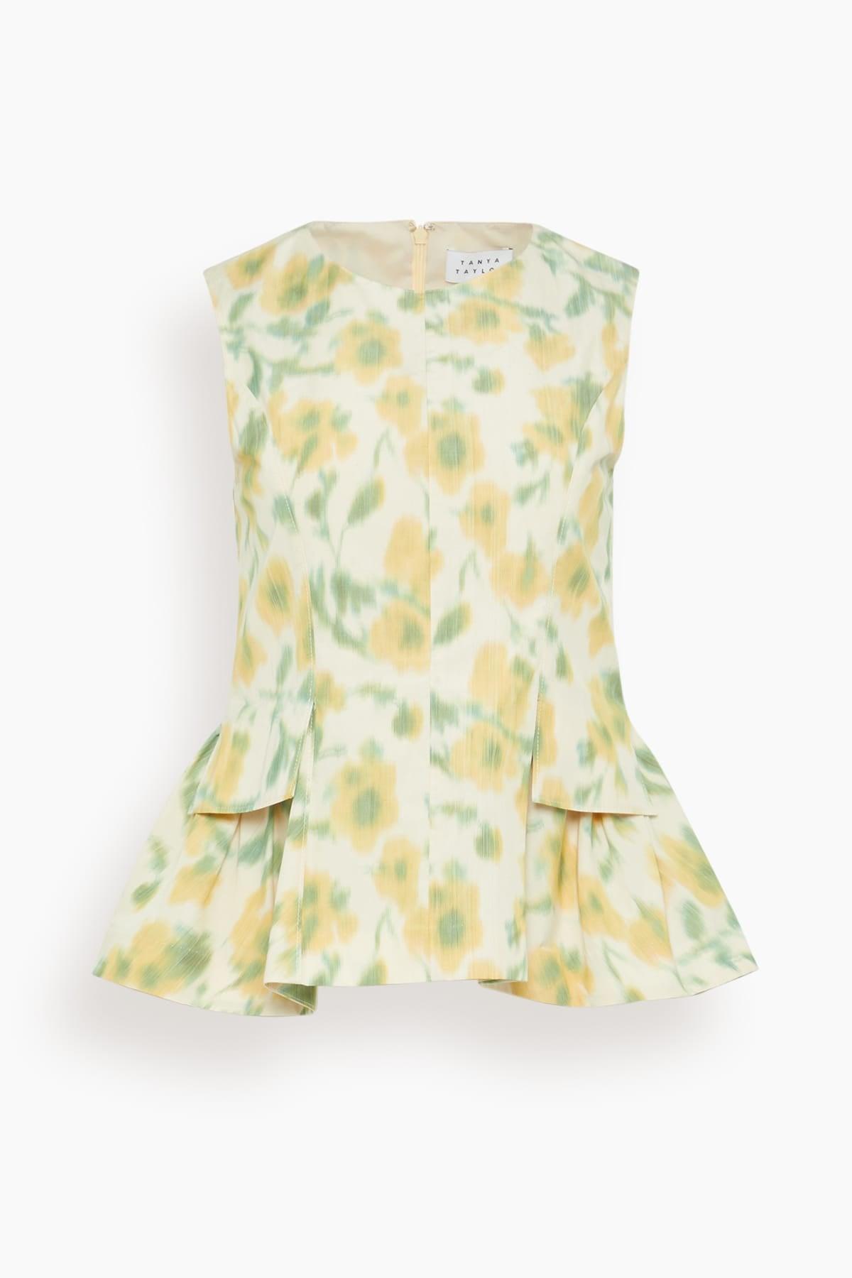 Astrid Top in Butter Multi by TANYA TAYLOR