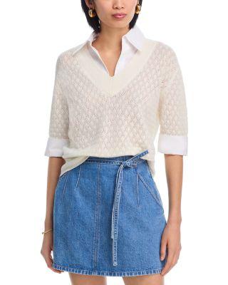 Esme Pointelle Knit Top by TANYA TAYLOR