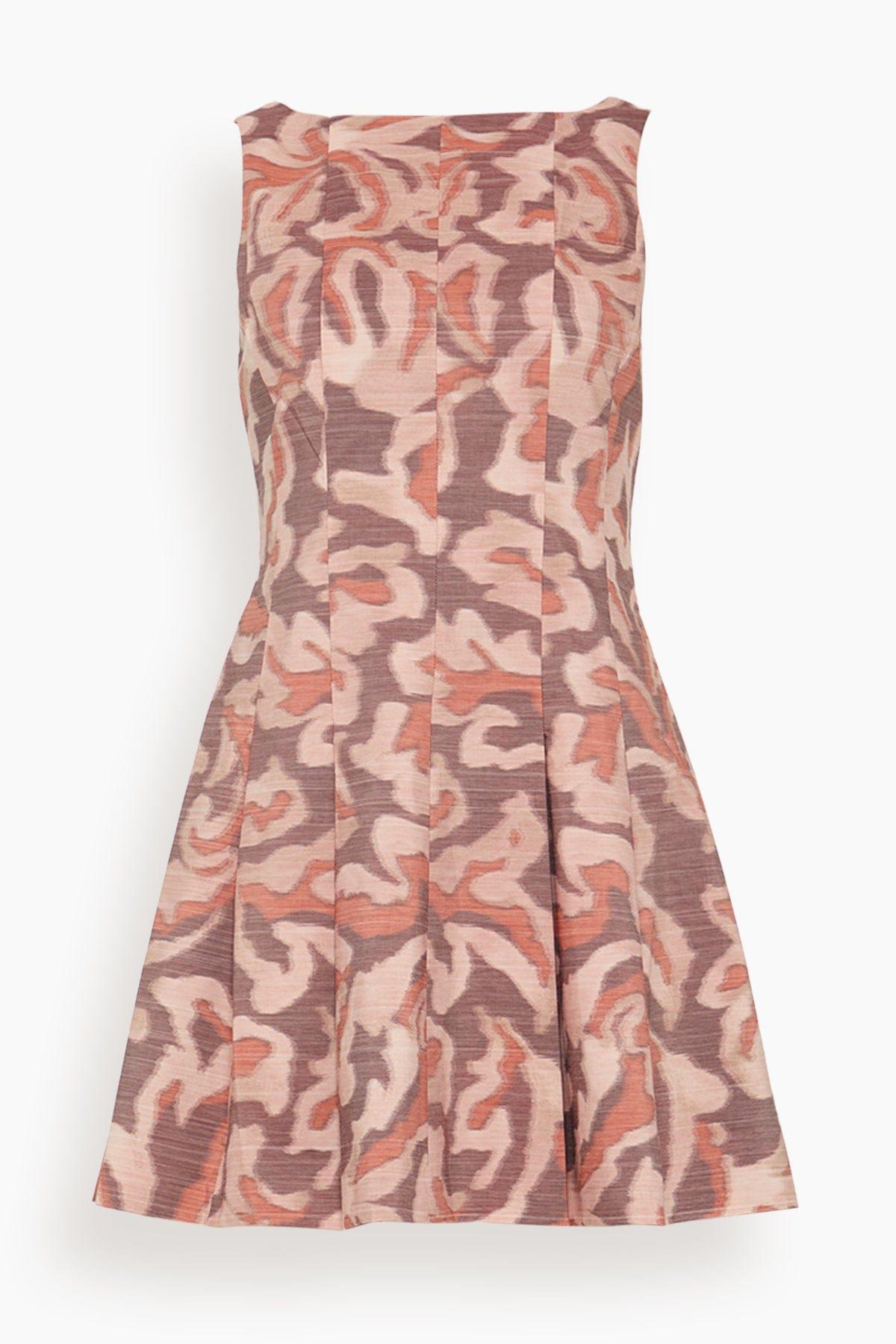 Glenda Dress in Mahogany/Sugarcane by TANYA TAYLOR