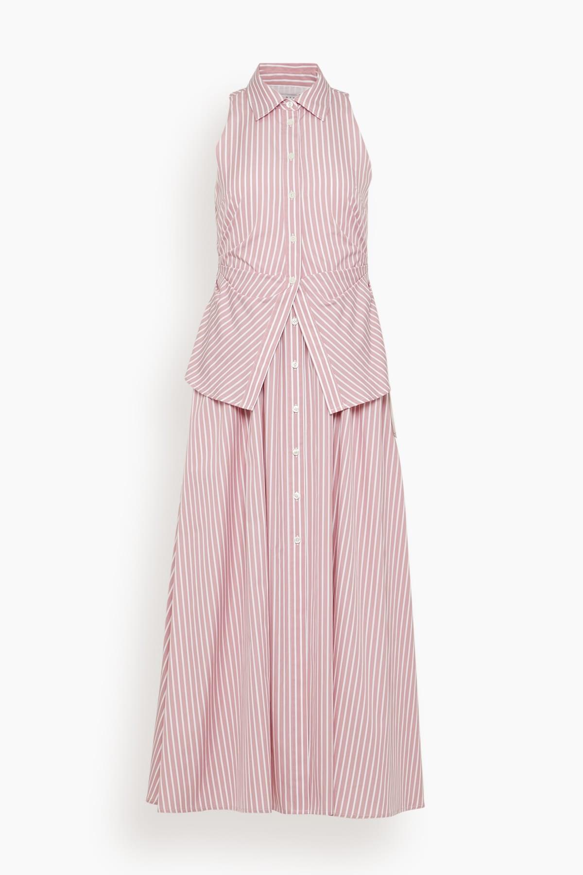 Hannah Dress in Vintage Rose/Optic White by TANYA TAYLOR