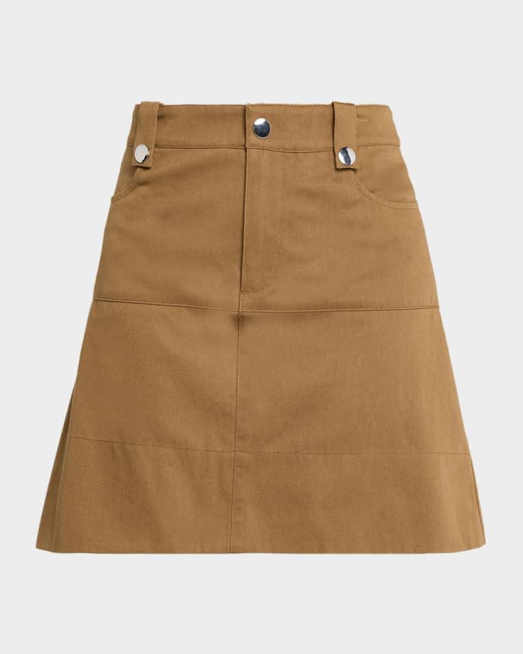 Hudie Twill Mini Skirt by TANYA TAYLOR