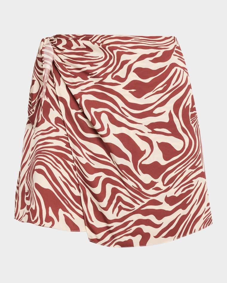 Lydia Draped Silk Mini Skirt by TANYA TAYLOR