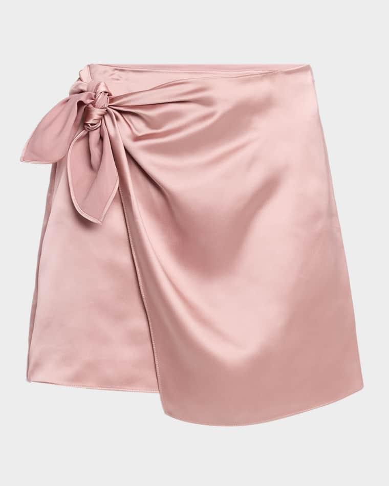Lydia Satin Wrap Skirt by TANYA TAYLOR