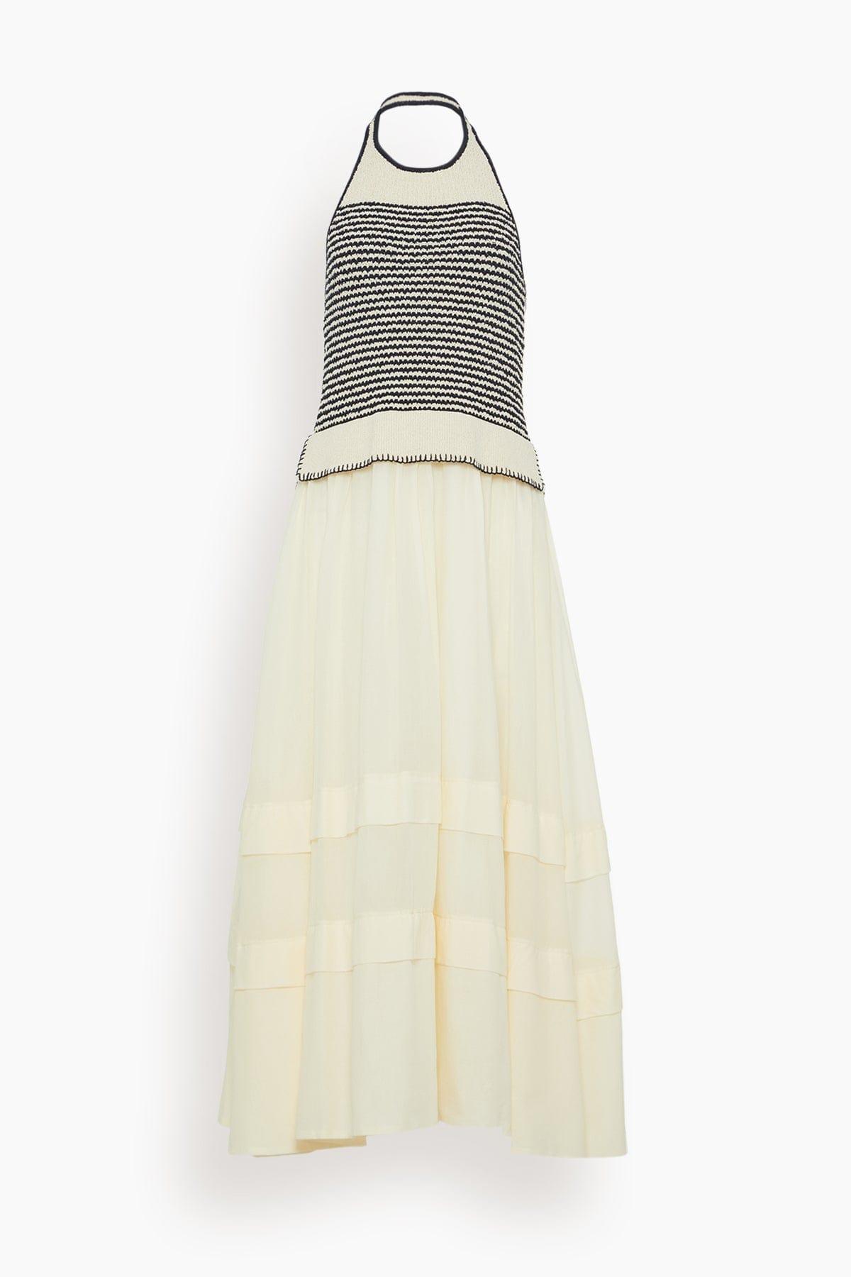Miller Dress in Maritime Blue/Cream (TS) by TANYA TAYLOR